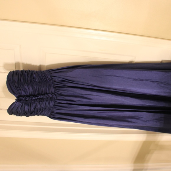Floor-Length Sapphire Blue Ball Gown - Picture 1 of 1